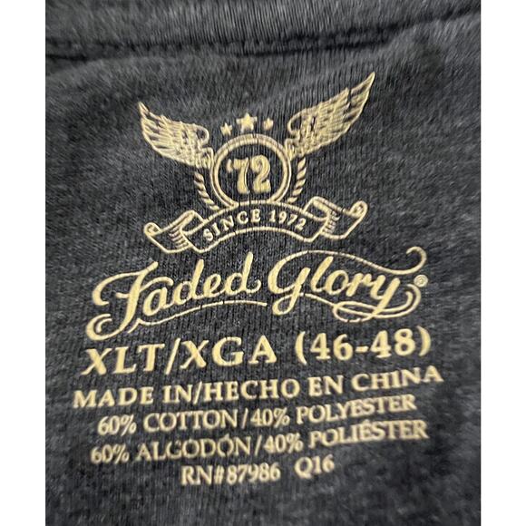 FADED GLORY LONG SLEEVE THERMAL PULL-OVER POLO TOP, WOMENS, XL(46-48)-DARK GREY - Picture 10 of 11